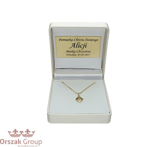 Złoty medalik Szkaplerzny Matka Boska i Serce Jezusa 360° – e-swiece.pl